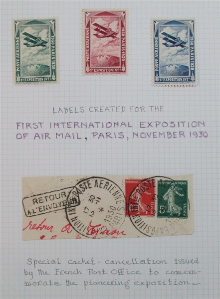 France - Specialized French Semi-Official Airmail Collection (Est $300-400)