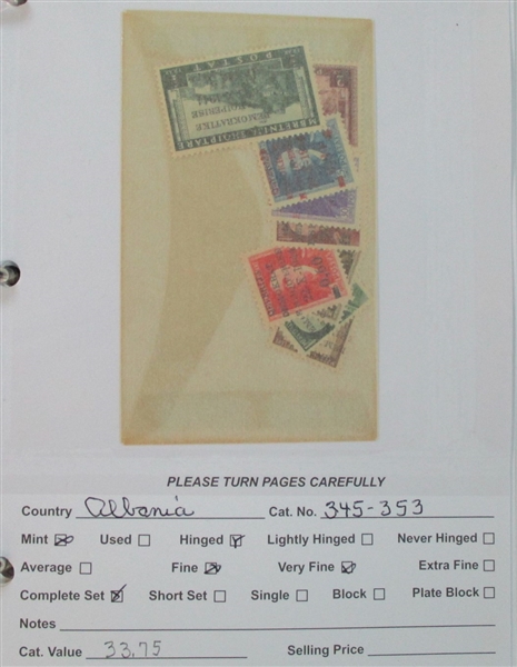 Dealer Foreign Stock, A-B Countries Mint/Used (Est $1800-2500)