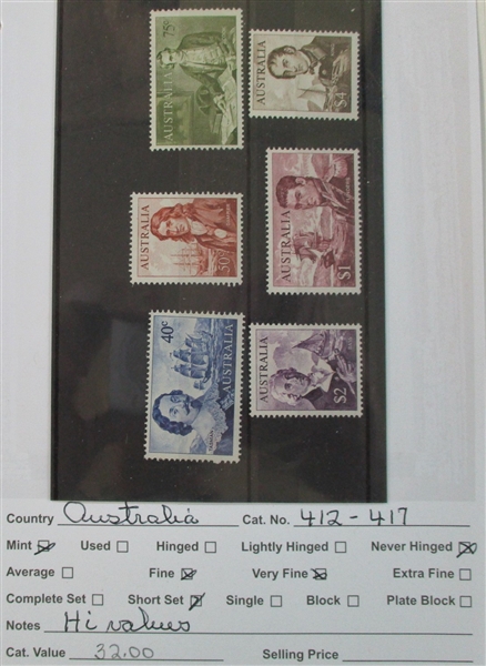 Dealer Foreign Stock, A-B Countries Mint/Used (Est $1800-2500)