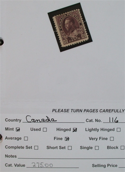 Dealer Foreign Stock, C-E Countries Mint/Used (Est $2600-3500)