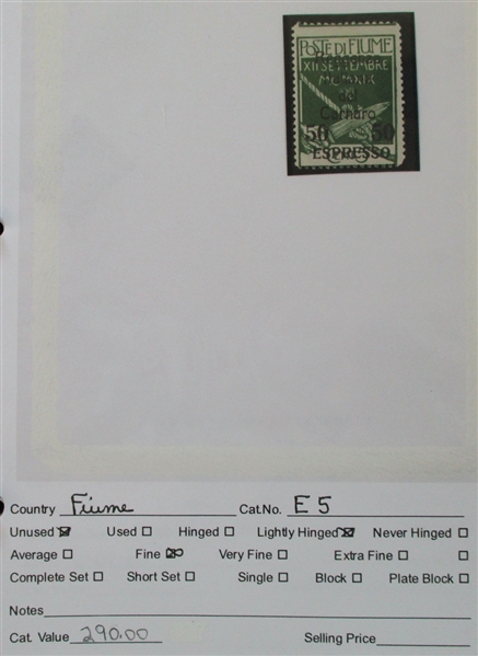 Dealer Foreign Stock, F-G Countries Mint/Used (Est $4000-5000)