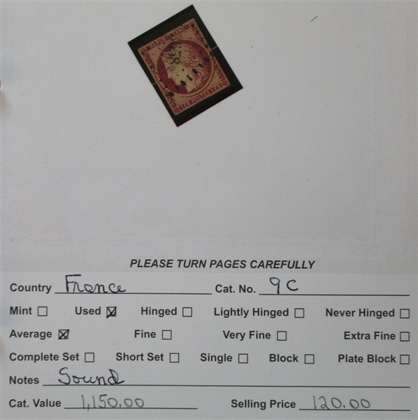 Dealer Foreign Stock, F-G Countries Mint/Used (Est $4000-5000)