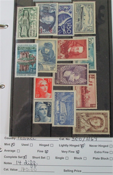 Dealer Foreign Stock, F-G Countries Mint/Used (Est $4000-5000)