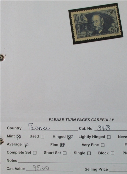 Dealer Foreign Stock, F-G Countries Mint/Used (Est $4000-5000)