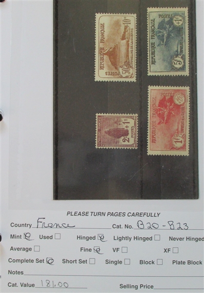 Dealer Foreign Stock, F-G Countries Mint/Used (Est $4000-5000)