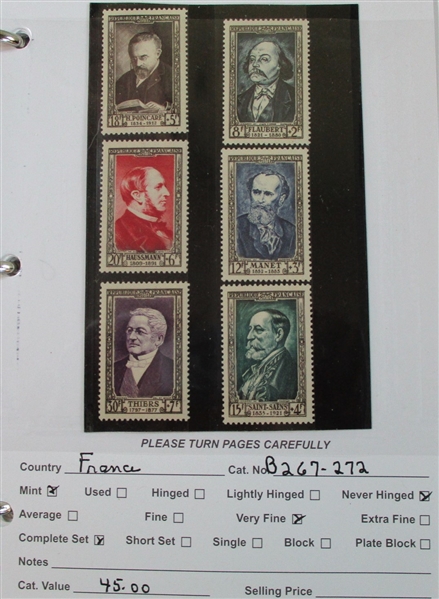 Dealer Foreign Stock, F-G Countries Mint/Used (Est $4000-5000)