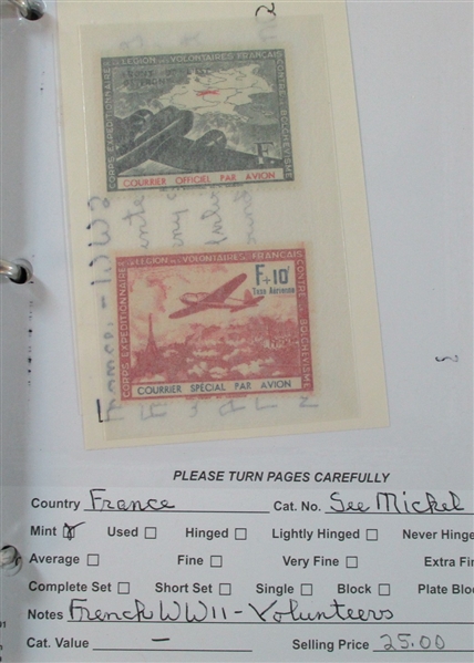 Dealer Foreign Stock, F-G Countries Mint/Used (Est $4000-5000)