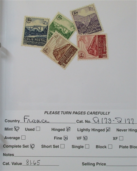 Dealer Foreign Stock, F-G Countries Mint/Used (Est $4000-5000)