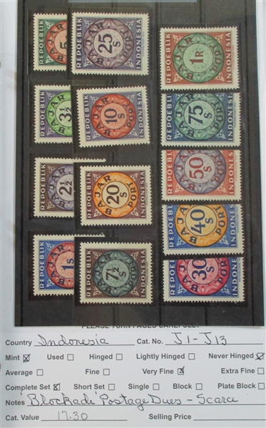 Dealer Foreign Stock, H-J Countries Mint/Used (Est $2500-3500)