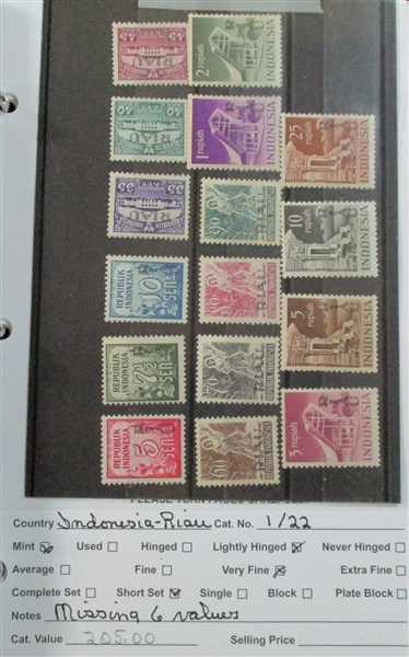 Dealer Foreign Stock, H-J Countries Mint/Used (Est $2500-3500)