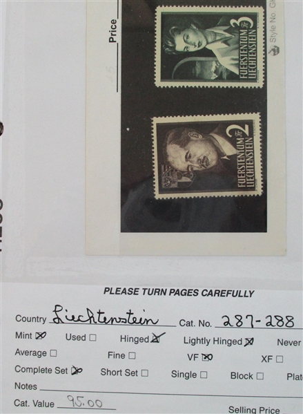 Dealer Foreign Stock, K-Q Countries Mint/Used (Est $1700-2500)