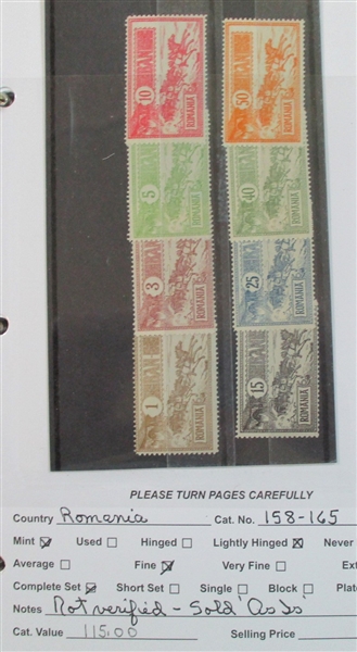 Dealer Foreign Stock, R-Z Countries Mint/Used (Est $3000-4000)