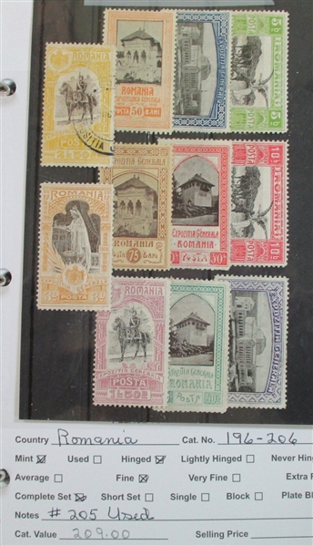 Dealer Foreign Stock, R-Z Countries Mint/Used (Est $3000-4000)