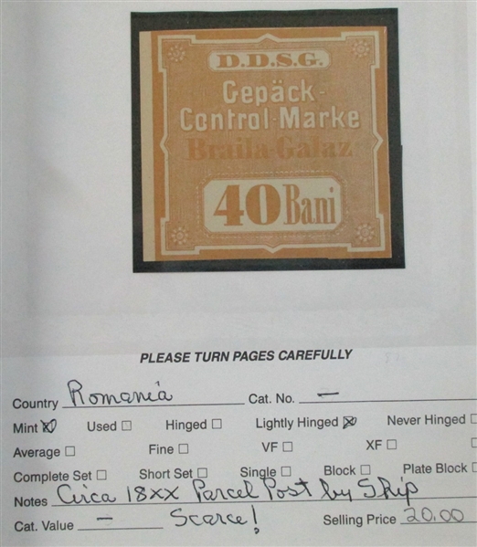 Dealer Foreign Stock, R-Z Countries Mint/Used (Est $3000-4000)