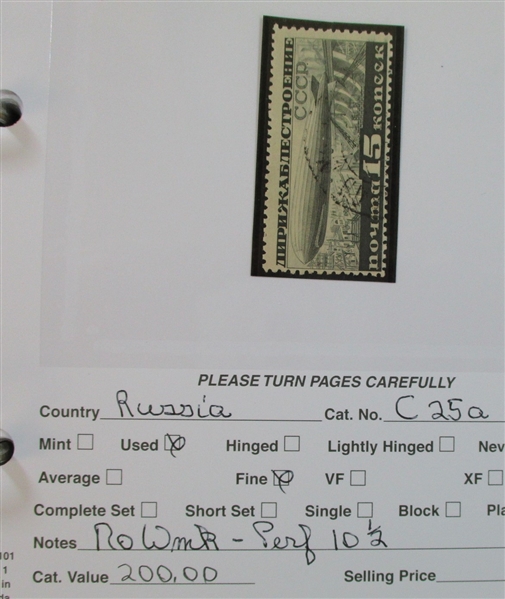 Dealer Foreign Stock, R-Z Countries Mint/Used (Est $3000-4000)