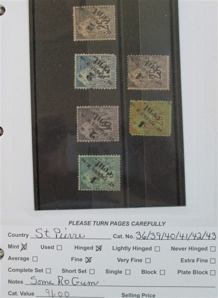 Dealer Foreign Stock, R-Z Countries Mint/Used (Est $3000-4000)