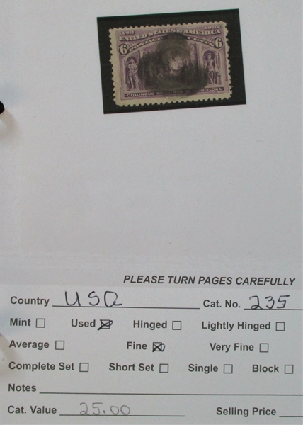 USA Dealer Stock, Mint/Used - High Catalog Value! (Est $1200-1500)