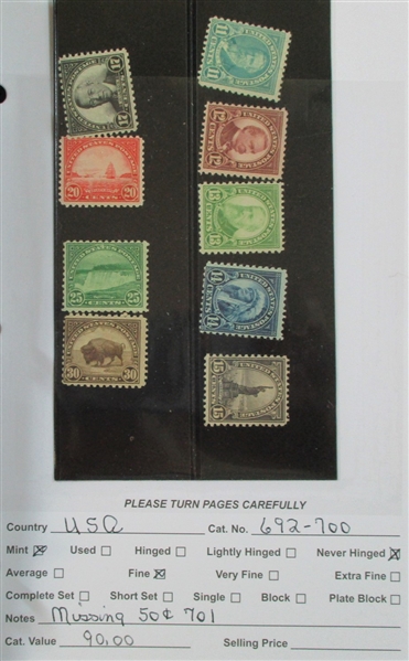 USA Dealer Stock, Mint/Used - High Catalog Value! (Est $1200-1500)