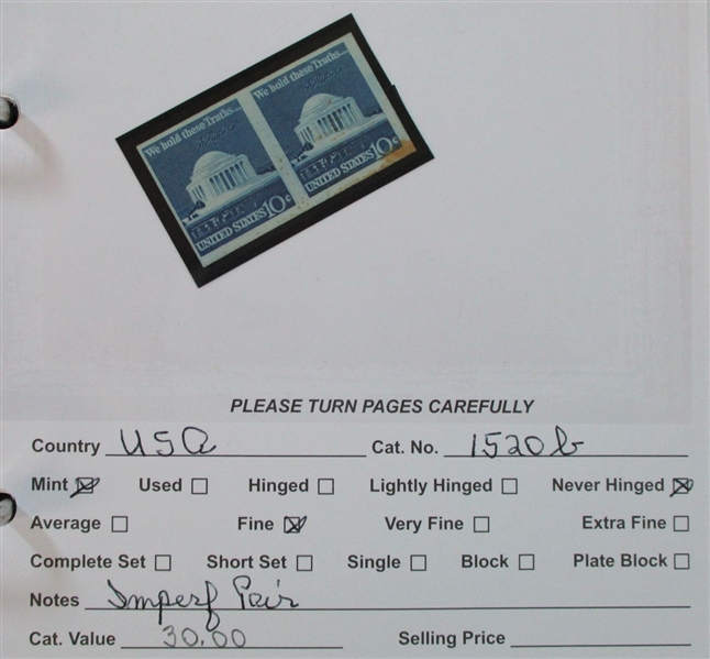 USA Dealer Stock, Mint/Used - High Catalog Value! (Est $1200-1500)