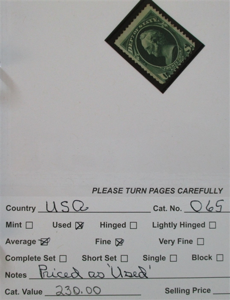 USA Dealer Stock, Mint/Used - High Catalog Value! (Est $1200-1500)