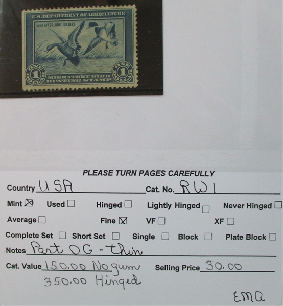 USA Dealer Stock, Mint/Used - High Catalog Value! (Est $1200-1500)