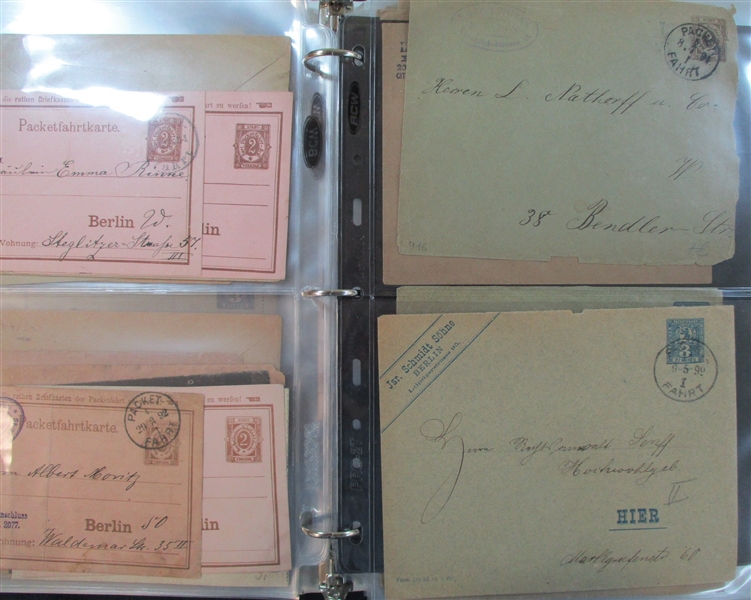 German Locals Postal Cards and Stationery, Mint and Used (Est $200-300)