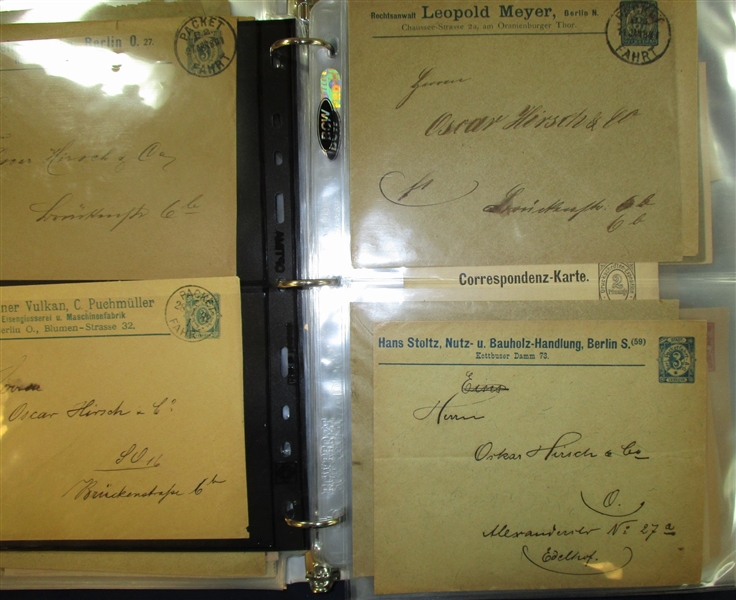 German Locals Postal Cards and Stationery, Mint and Used (Est $200-300)