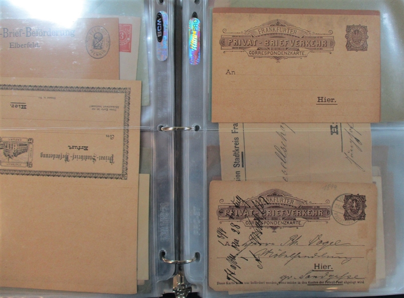 German Locals Postal Cards and Stationery, Mint and Used (Est $200-300)