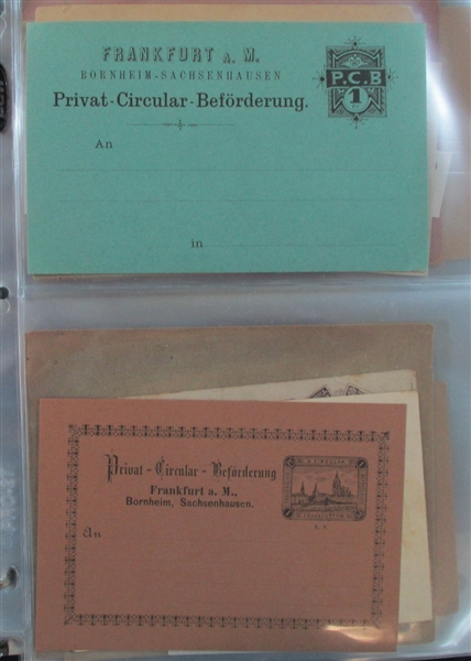 German Locals Postal Cards and Stationery, Mint and Used (Est $200-300)