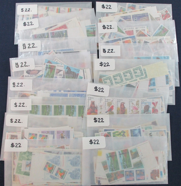 USA Postage - All 22¢ Values, Qty 1500 (Face $330)