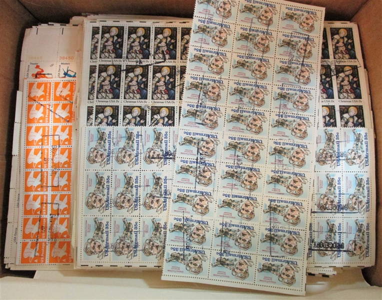 Box of USA Used Full Sheets and More! - OFFICE PICKUP ONLY!