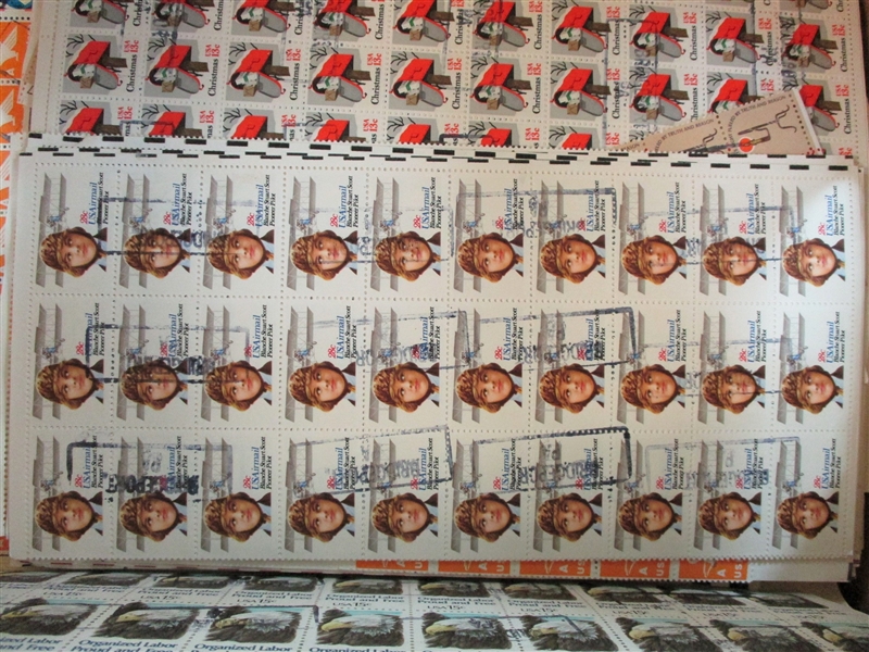 Box of USA Used Full Sheets and More! - OFFICE PICKUP ONLY!