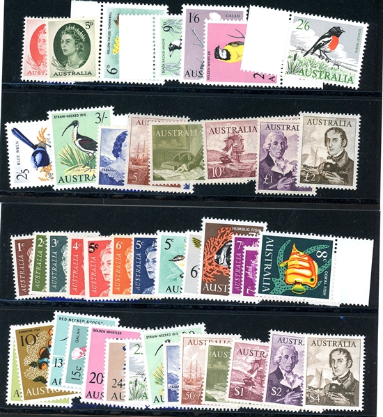 Australia Scott 365-379, 394-417 MNH Complete Sets (SCV $336)