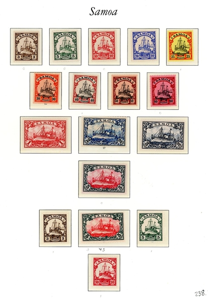 German Colonies Mint Collection - Kaiser Yachts (SCV $675)