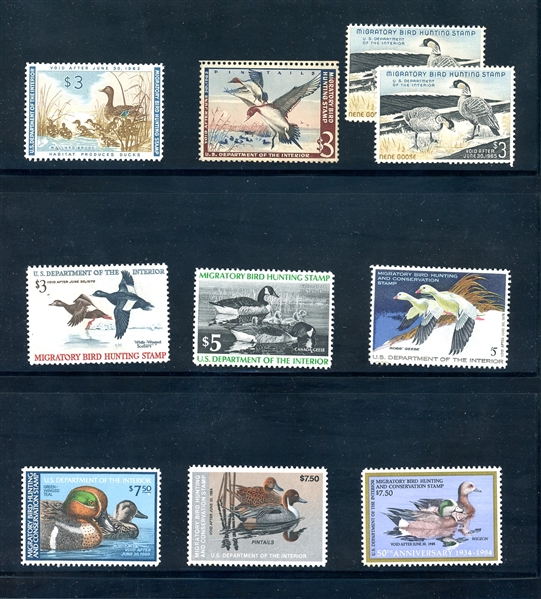 USA Unused Duck Lot, 21 Different (SCV $1457)