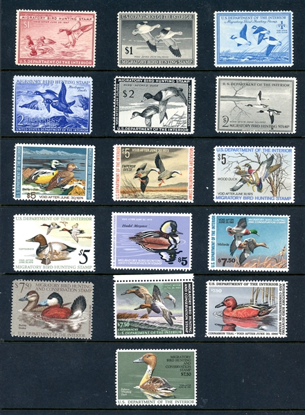 MNH Flock of Ducks RW13//RW53, F-VF (SCV $586)