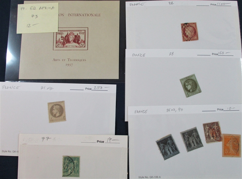 France and Colonies Group (Est $250-300)