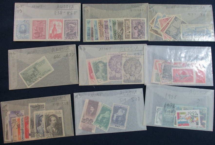 Russia Shoebox with Glassines (Est $400-500)