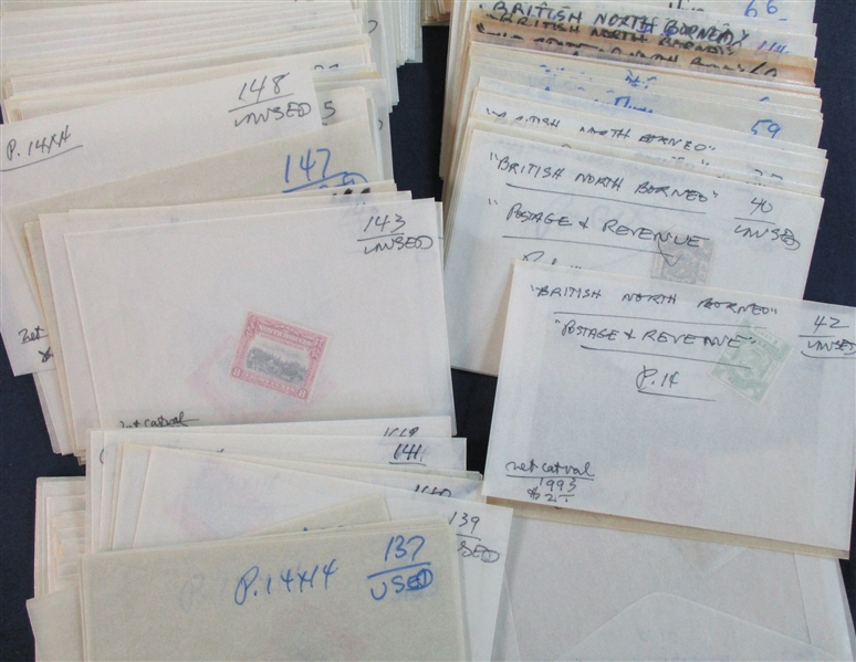 North Borneo Mint/Used Accumulation in Glassines to 1963 (Est $200-250)