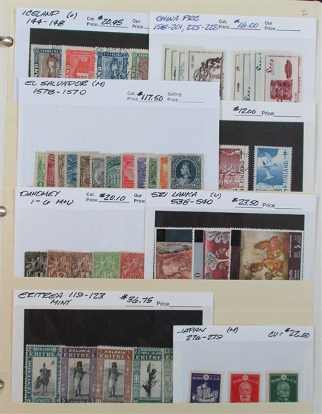Foreign Accumulation on Dealer Cards #1 - Nice Variety! (Est $500-750)