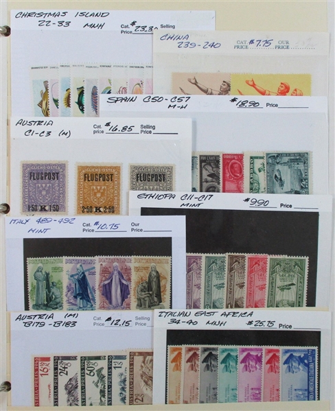 Foreign Accumulation on Dealer Cards #1 - Nice Variety! (Est $500-750)