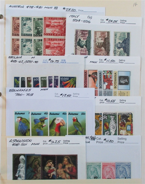 Foreign Accumulation on Dealer Cards #1 - Nice Variety! (Est $500-750)