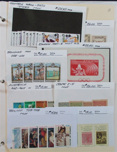 Foreign Accumulation on Dealer Cards #1 - Nice Variety! (Est $500-750)