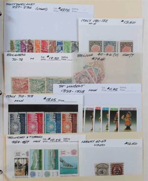 Foreign Accumulation on Dealer Cards #1 - Nice Variety! (Est $500-750)