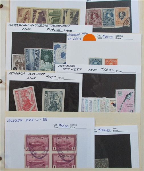 Foreign Accumulation on Dealer Cards #2 - Nice Variety! (Est $500-750)