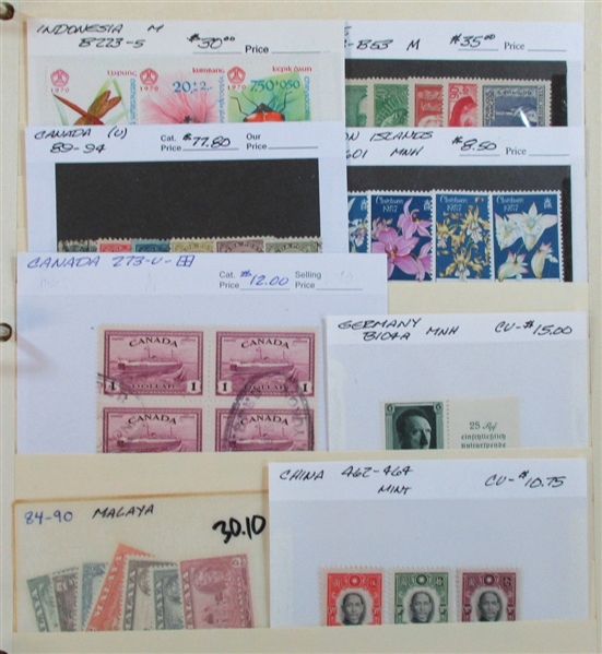 Foreign Accumulation on Dealer Cards #2 - Nice Variety! (Est $500-750)