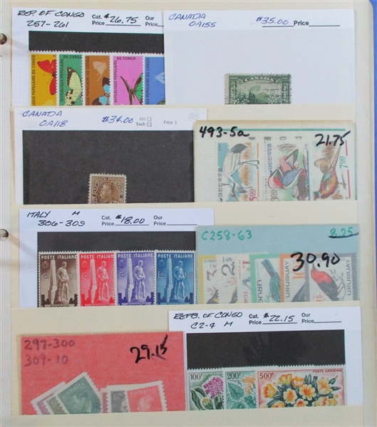 Foreign Accumulation on Dealer Cards #2 - Nice Variety! (Est $500-750)
