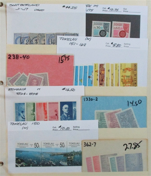 Foreign Accumulation on Dealer Cards #2 - Nice Variety! (Est $500-750)