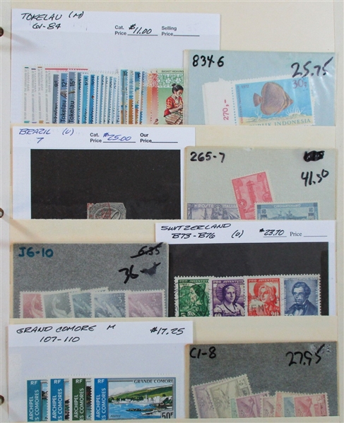 Foreign Accumulation on Dealer Cards #2 - Nice Variety! (Est $500-750)