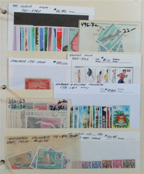 Foreign Accumulation on Dealer Cards #2 - Nice Variety! (Est $500-750)